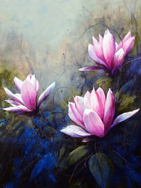 Bloemen schilderen in pastel van JBJart Justyna Jaszke