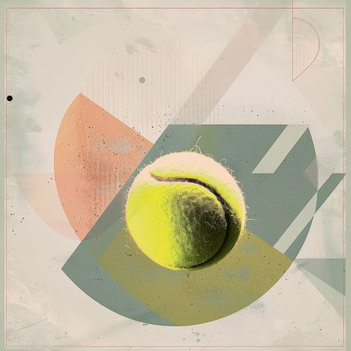 Tennisbal abstractie