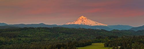 Panorama zonsopkomst Mount Hood, Oregon