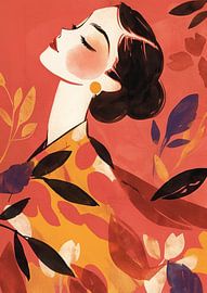 Abstraktes minimalistisches Porträt von ARTEO Gemälde