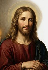 Heilig Hart: Een sereen portret van Jezus Christus