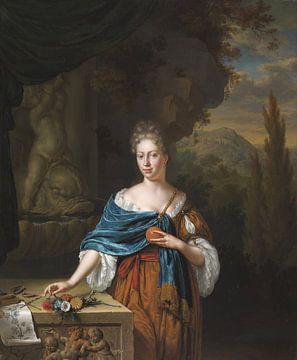 Portret van Dina Margareta de Bye, Willem van Mieris