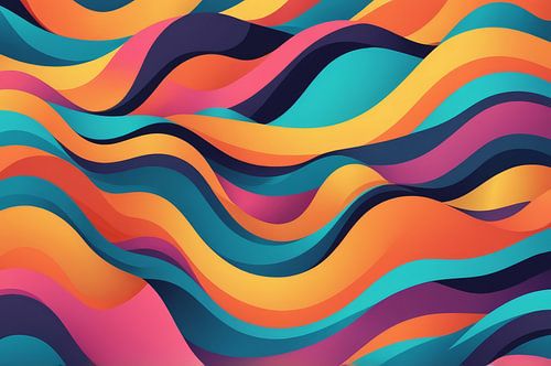 Kleurrijke abstracte oceaan golven achtergrond