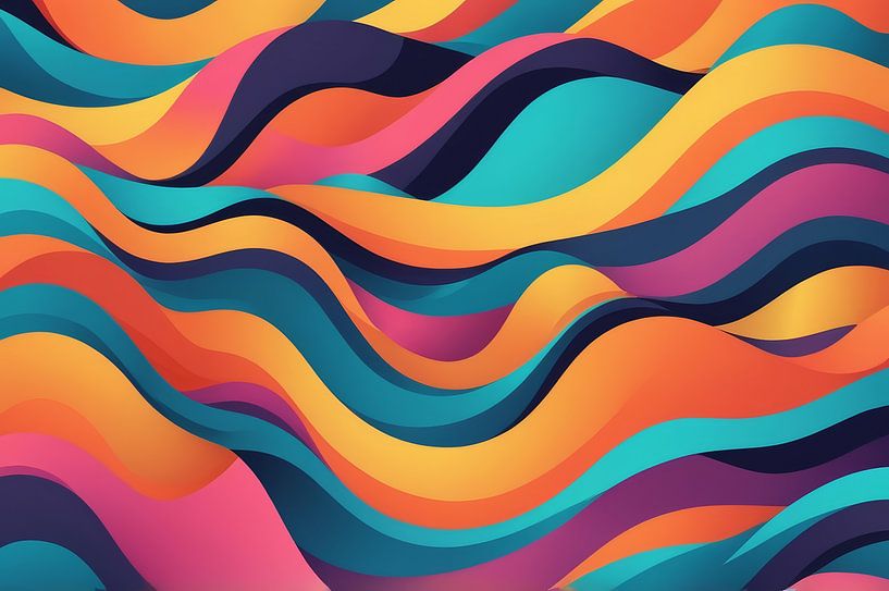 Fond de vagues océaniques abstraites et colorées par hisam colours