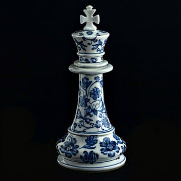 Delft Blue Chess King