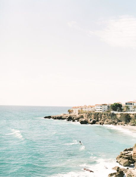 View over the sea in the town of Nerja by Michelle Wever