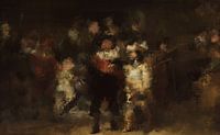 The Night Watch, after the work of Rembrandt van Rijn, abstract II by MadameRuiz thumbnail