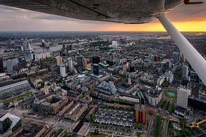 Rotterdam vanuit het vliegtuig
