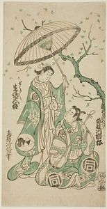 Torii Kiyomasu II - The Actors Sanogawa Ichimatsu I
