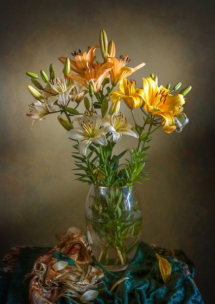 a bouquet of lilies by Mykhailo Sherman