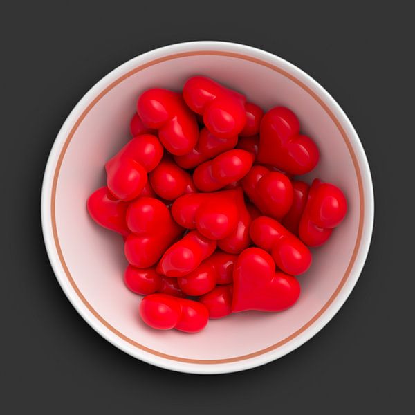 Bowl with hearts by Jörg Hausmann