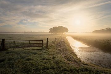 River Westerborker Stream on a misty morning by KB Design & Photography (Karen Brouwer)