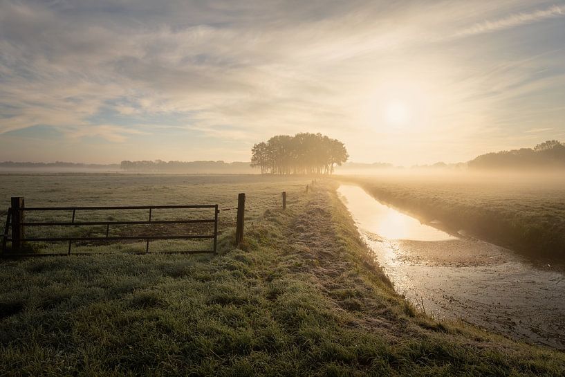 River Westerborker Stream on a misty morning by KB Design & Photography (Karen Brouwer)