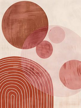 Japandi Abstract Roze II van Gypsy Galleria