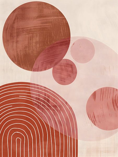 Japandi Abstract Pink II by Gypsy Galleria