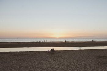 Zonsondergang bij Castricum aan Zee