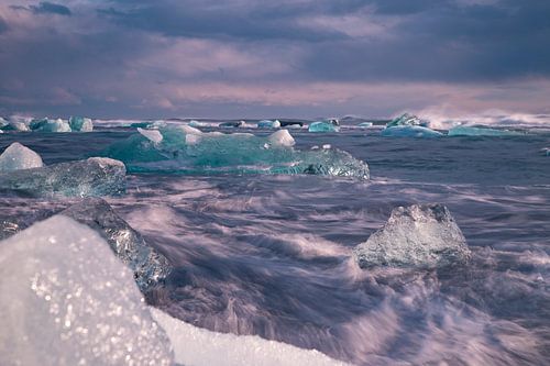 Diamond Beach nearJökulsárlón , Iceland. Landscape
