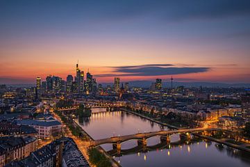 Skyline van Frankfurt van Robin Oelschlegel