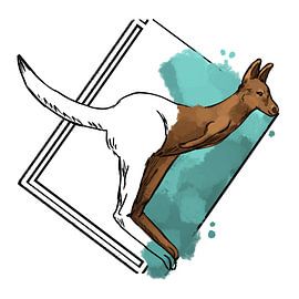 Abstraktes Känguru von Antiope33