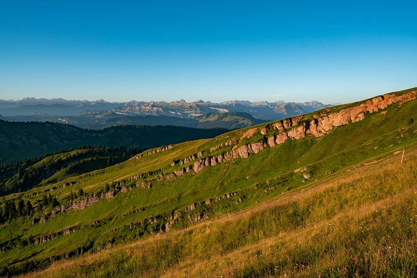 Nagelfluhkette in the Allgäu from Hochgrat by Leo Schindzielorz