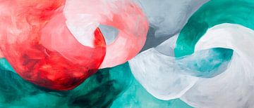 Gekleurde abstracte golfbeweging van Poster Art Shop