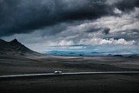 Autobahn im vulkanischen Island