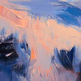 Abstrakt in Rosa und Blau von Nop Briex