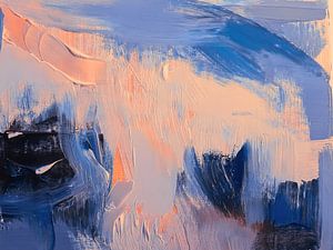 Abstract in pink and blue