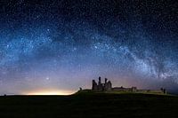 Dunstanburgh Castle under Milky Way