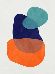 Abstrakte organische geometrische moderne farbenfrohe Kunst
