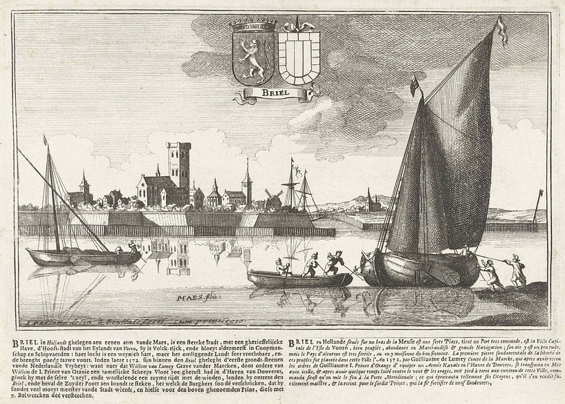 View of Brielle, Gaspar Bouttats, 1679 by Atelier Liesjes