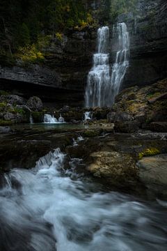 Beautiful waterfall in the Italian Dolomites. by Jos Pannekoek