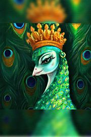 Peacock queen in green by Maud De Vries