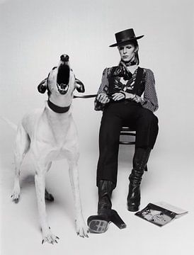 David Bowie und Hund von David Potter