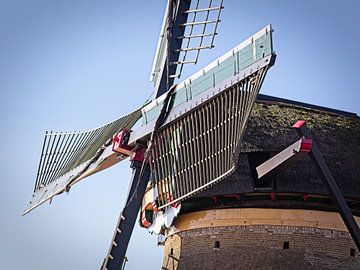 Cap d'une éolienne à Kinderdijk sur Rob Boon