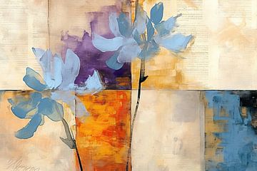 Abstract Bloemen van Abstract Schilderij