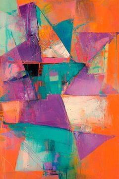 Colourful geometric abstraction by Poster Art Shop