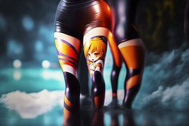 Been met anime tattoo op meisje