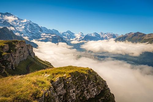 View from Männlichen at the Bernese Alps (Berner Oberland, Switzerland)