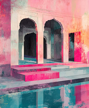 Bunter Tempel in Indien