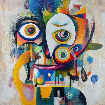 Abstract vreemd gezicht van TheXclusive Art