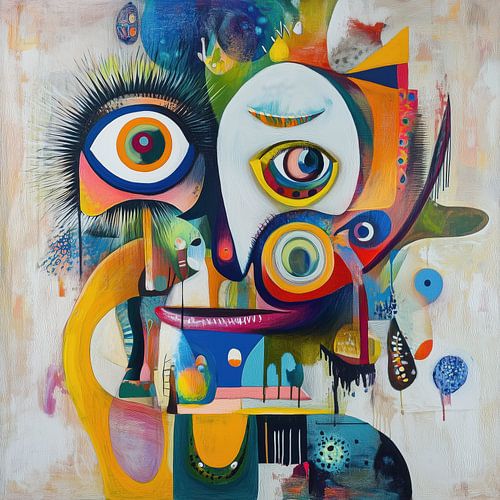 Abstract vreemd gezicht