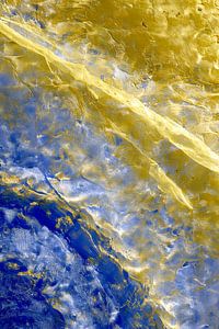 Abstract blauw met geel no. 1