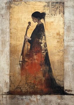 Cellist | Silence Strings by Abstract Painting