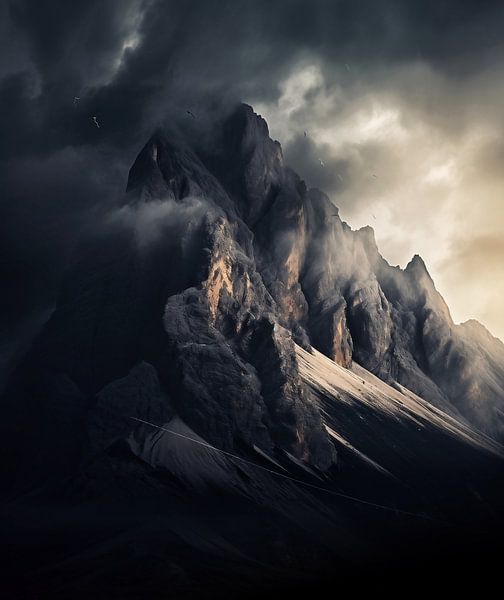 Bergland van fernlichtsicht