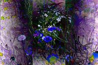 Blumenwiese Wildblumen Abstrakte Fotocollage von Patricia Piotrak Miniaturansicht