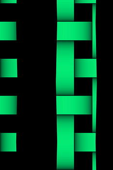 Vertical abstrait vert moderne tissu osier