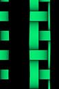 Vertical abstract green modern fabric wickerwork by Ans Houben thumbnail