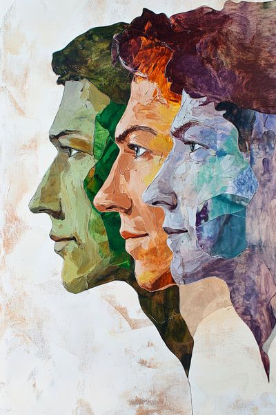 Gesichter der Vielfalt in sanften Farben von Poster Art Shop