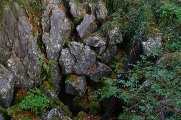 Felsenmeer, Hemer in de herfst, sprookjeslandschap, natuurreservaat, nationale geotoop in het Sauerl van wunderbare Erde